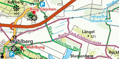 Umgebungskarte aus dem Reiseführer "Erfurt - Der Stadtführer" - Schmidt