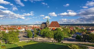 Erfurt vom Petersberg gesehen
