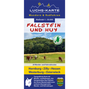 Titelbild der Luchs- Wander- und Fahrradkarte "Fallstein und Huy"